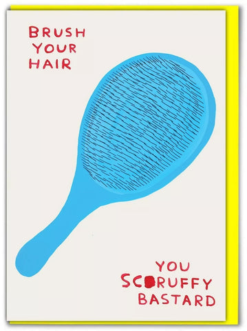 Grußkarte "Brush Your Hair" / David Shrigley X Brainbox Candy