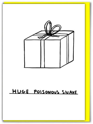 Grußkarte "Huge Poisonous Snake" / David Shrigley X Brainbox Candy