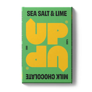 Milchschokolade "Sea Salt & Lime" 130g / UP-UP Chocolate