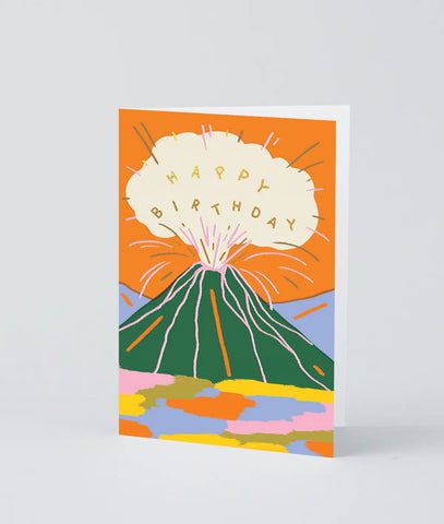 Grußkarte " Happy Birthday Volcano"/ Wrap