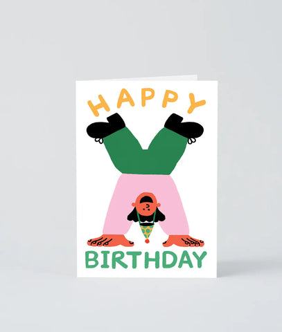Grußkarte "Birthday Handstand"/ Wrap