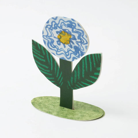 Glückwunschkarte "Blue Flower" Stand up card / Hadley