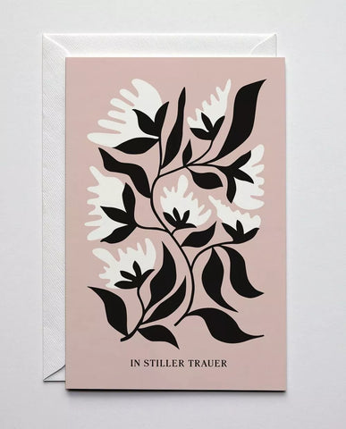 Kondolenzkarte "Weiße Blumen" / Haferkorn & Sauerbrey