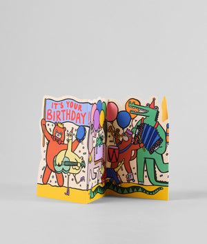 Fold-Out-Karte "Party Parade" / Wrap