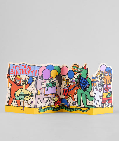 Fold-Out-Karte "Party Parade" / Wrap