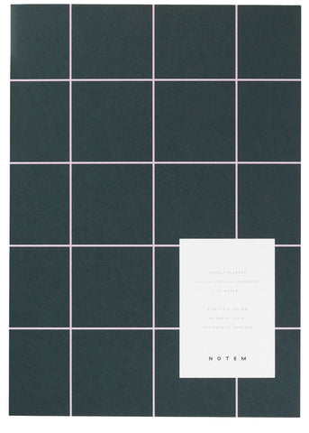 Weekly Planner "Milo" Dark Green / Notem