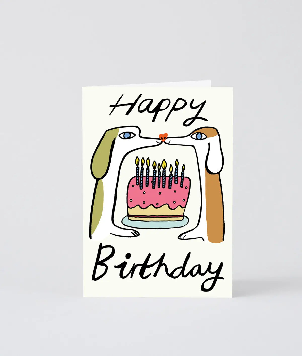 Grußkarte mit Prägung „Happy Birthday Dogs“ / Wrap