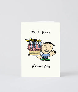 Grußkarte „To You From Me“ / Wrap