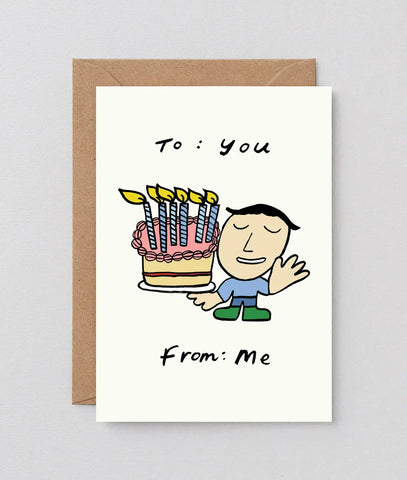 Grußkarte „To You From Me“ / Wrap