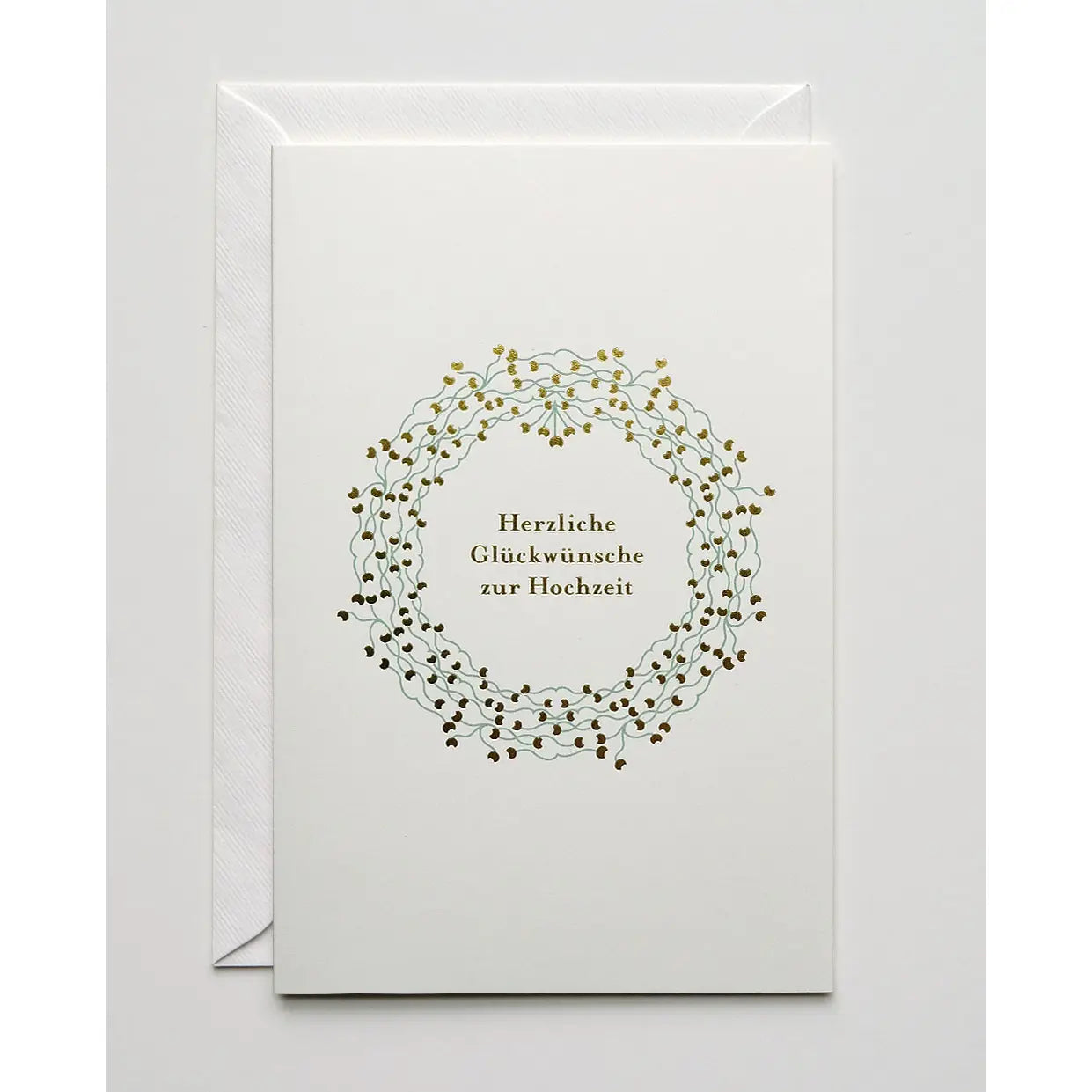 Hochzeitskarte „Goldener Kranz„ / Haferkorn & Sauerbrey