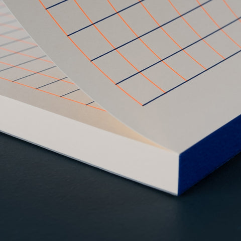 Notepad A5 „Squared" orange & blau / Le Typographe