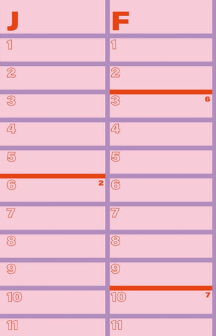 2026 Wandkalender "Rosarot" A1 / Human Empire Jan Kruse