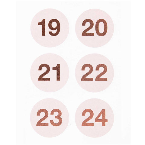 Adventskalendersticker Zahlen 1-24 Paper Poetry