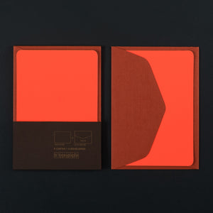 Grußkartenset "Neon-Orange" / Le Typographe