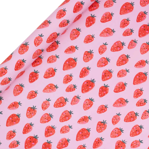 Geschenkpapier Rolle "Erdbeeren" / Glick