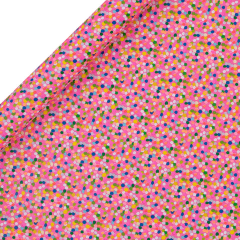 Geschenkpapier Rolle "Konfetti - rosa" / Glick