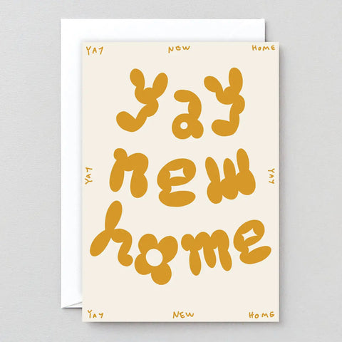 Grußkarte mit Prägung „Yay New Home“ / Wrap