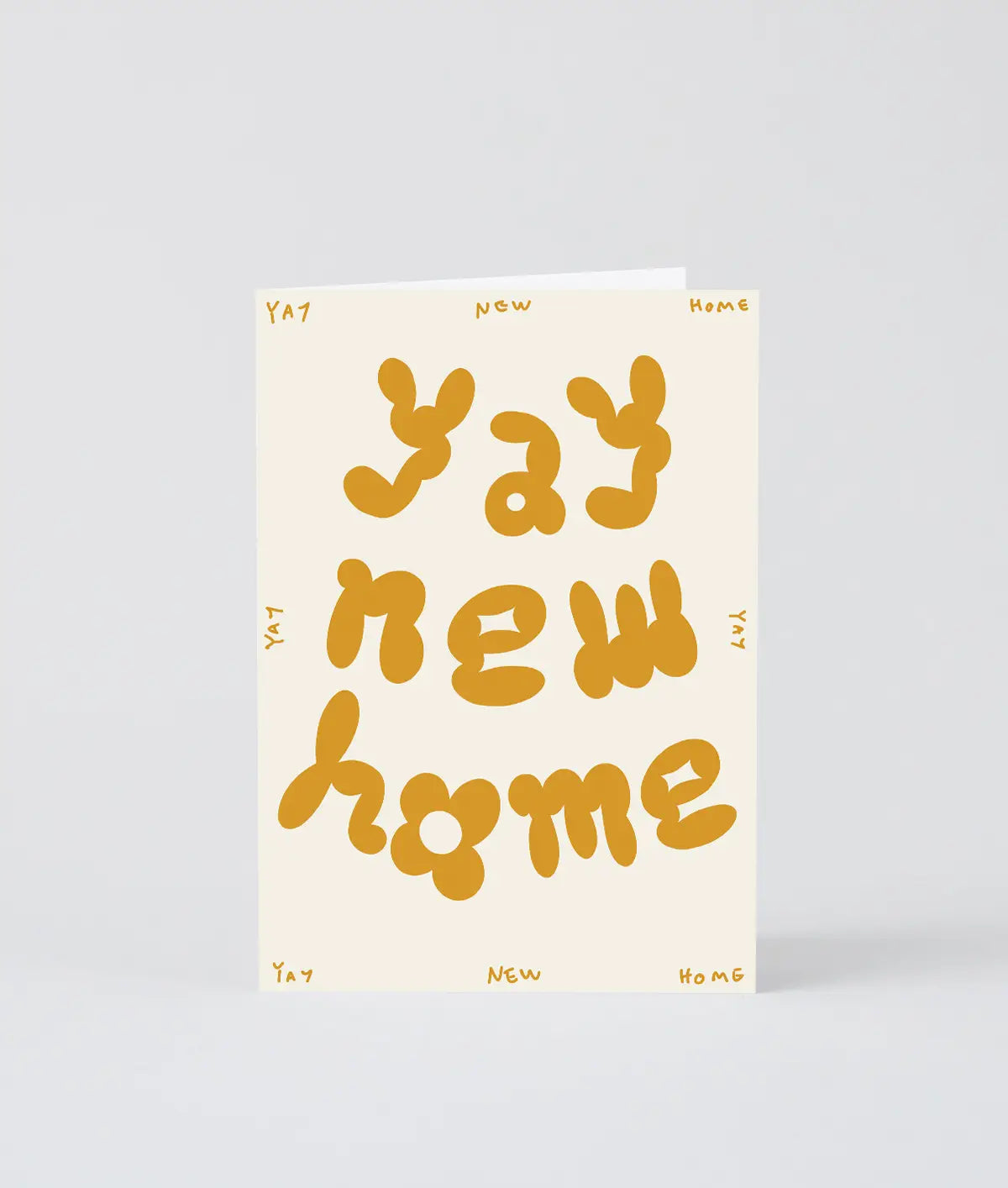 Grußkarte mit Prägung „Yay New Home“ / Wrap