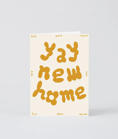 Grußkarte mit Prägung „Yay New Home“ / Wrap