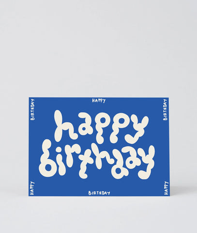 Grußkarte mit Prägung „Happy Birthday Bubble“ / Wrap
