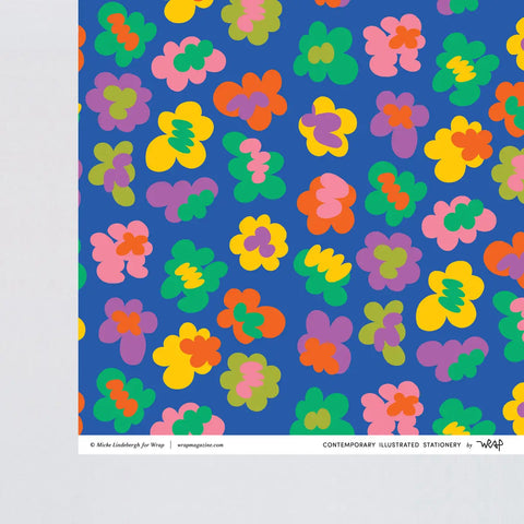 Geschenkpapier "Flower Burst Blue" / Wrap
