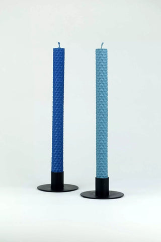 Handgefertige farbige Bienenwachskerzen „blue & ocean“ / Coudre Berlin