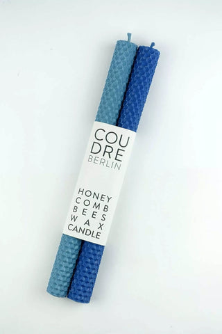 Handgefertige farbige Bienenwachskerzen „blue & ocean“ / Coudre Berlin