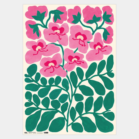 Geschenkpapier "Pink Flowers" / Evermade