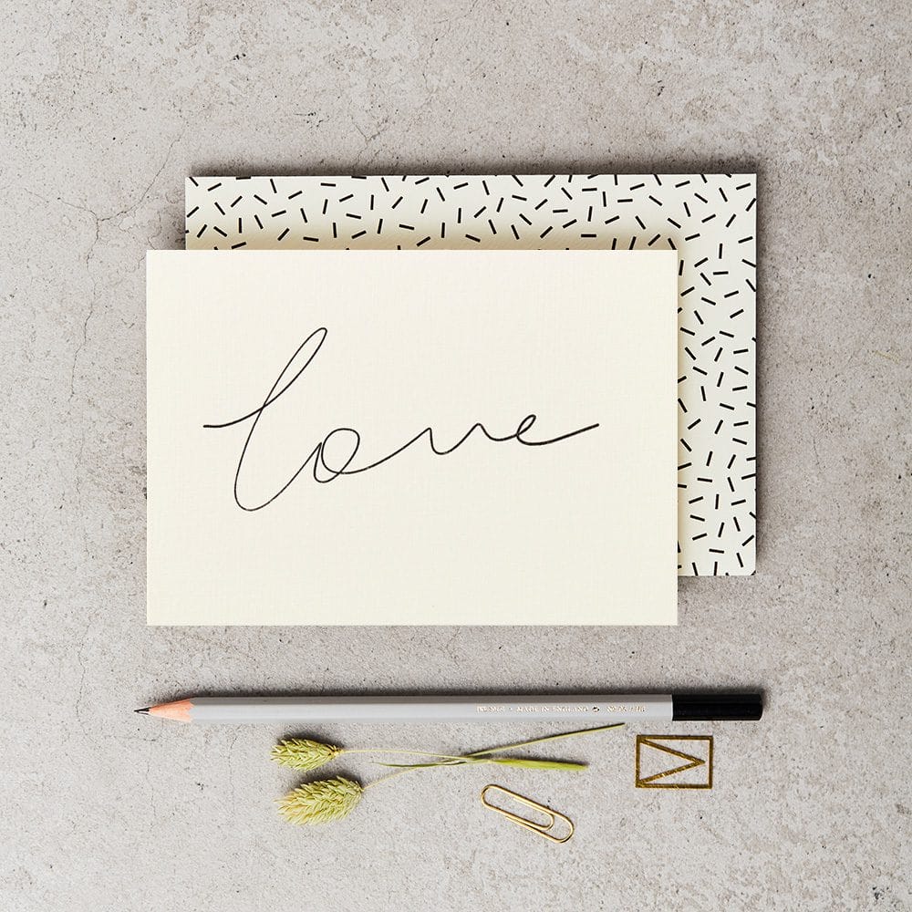 Glückwunschkarte "Handwritten Love" / Katie Leamon
