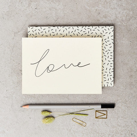 Glückwunschkarte "Handwritten Love" / Katie Leamon