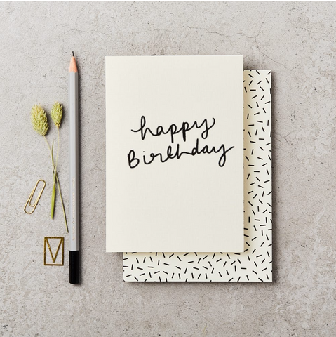 Glückwunschkarte "Happy Birthday Handwritten" / Katie Leamon