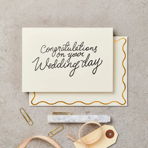 Hochzeitskarte "Congratulations On Your Wedding Day“ / Katie Leamon