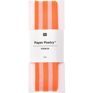 Webband / Duo Streifen / Neon Pink / Paper Poetry