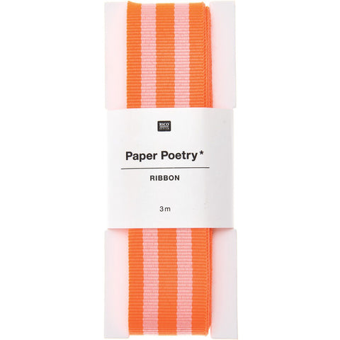 Webband / Duo Streifen / Neon Pink / Paper Poetry