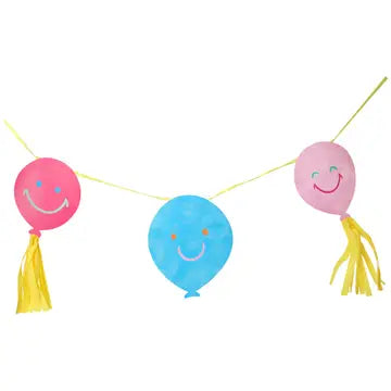 Luftballon Girlande mit fröhlichen Gesichtern / Talking Tables