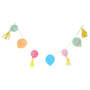 Luftballon Girlande mit fröhlichen Gesichtern / Talking Tables