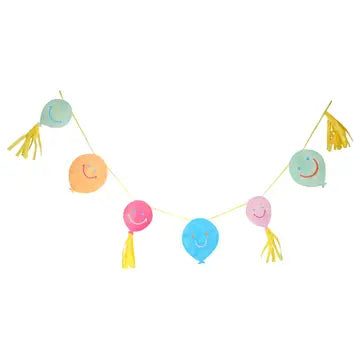 Luftballon Girlande mit fröhlichen Gesichtern / Talking Tables