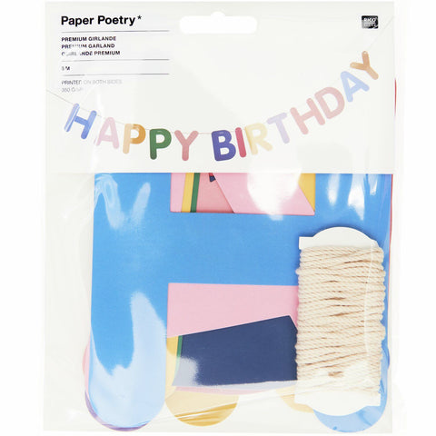 Girlande "Happy Birthday" magic rainbow / Rico Design