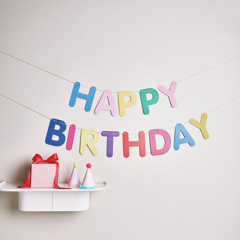Girlande "Happy Birthday" magic rainbow / Rico Design