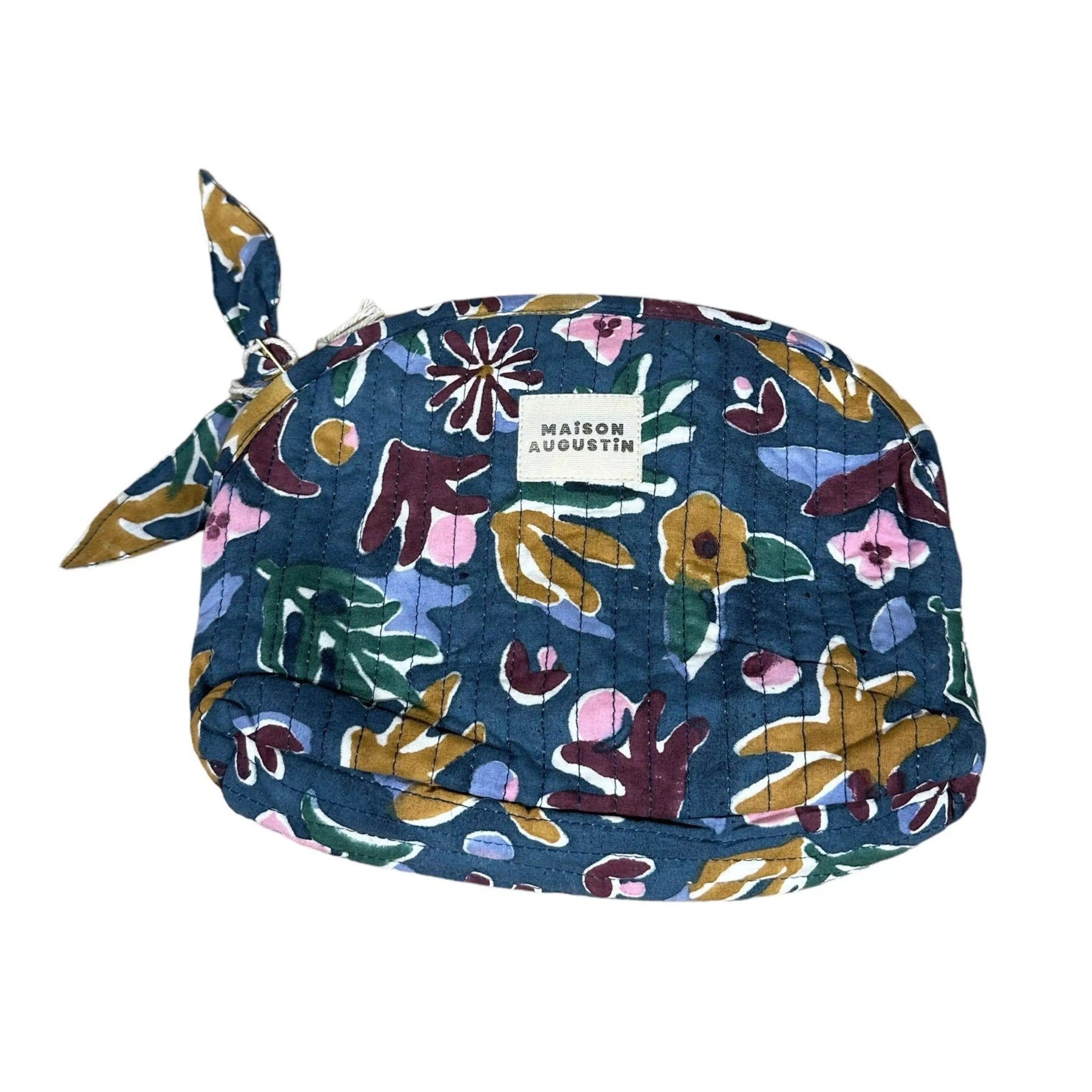 Make-Up-Täschchen “Trousse“ Blumen Blau / Maison Augustin
