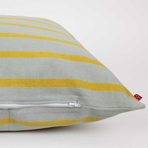 Baumwollkissen "Juana" Grey/Yellow 50x70cm/ Afroart