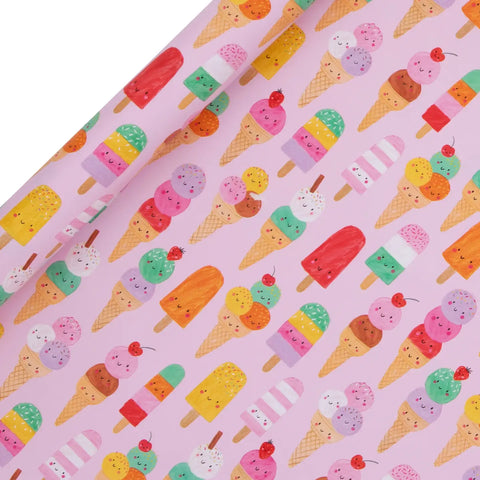Geschenkpapier Rolle "Eiscreme" / Glick