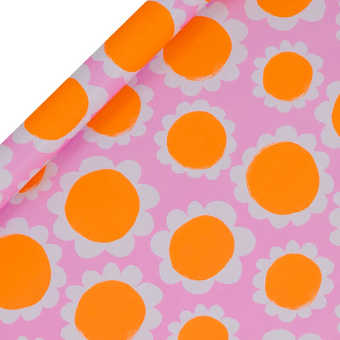 Geschenkpapier Rolle "leuchtende Gänseblümchen" / Glick