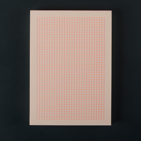 Notepad A5 „Squared" orange/rosé / Le Typographe