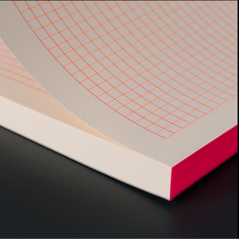 Notepad A5 „Squared" orange/rosé / Le Typographe