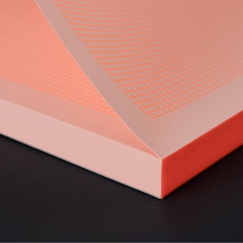 Notepad A5 „Squared" Neonorange / Le Typographe