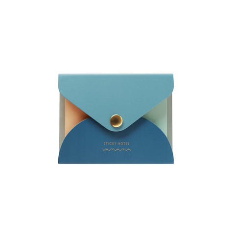 Sticky Notes mit Umschlag blaugrau / Yamama Tokyo