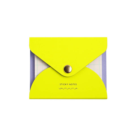 Sticky Notes mit Umschlag neongelb / Yamama Tokyo