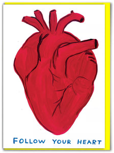 Grußkarte "Follow Your Heart" / David Shrigley X Brainbox Candy