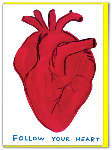 Grußkarte "Follow Your Heart" / David Shrigley X Brainbox Candy